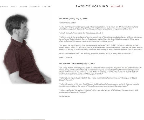 Patrick Holming pianist